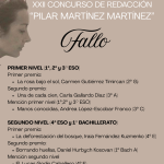 Premios XXII Concurso de redacción